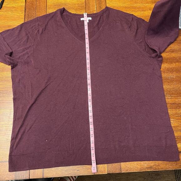 Amazon Essentials Plus Size 4X V-Neck Sweater Burgundy - Picture 9 of 10